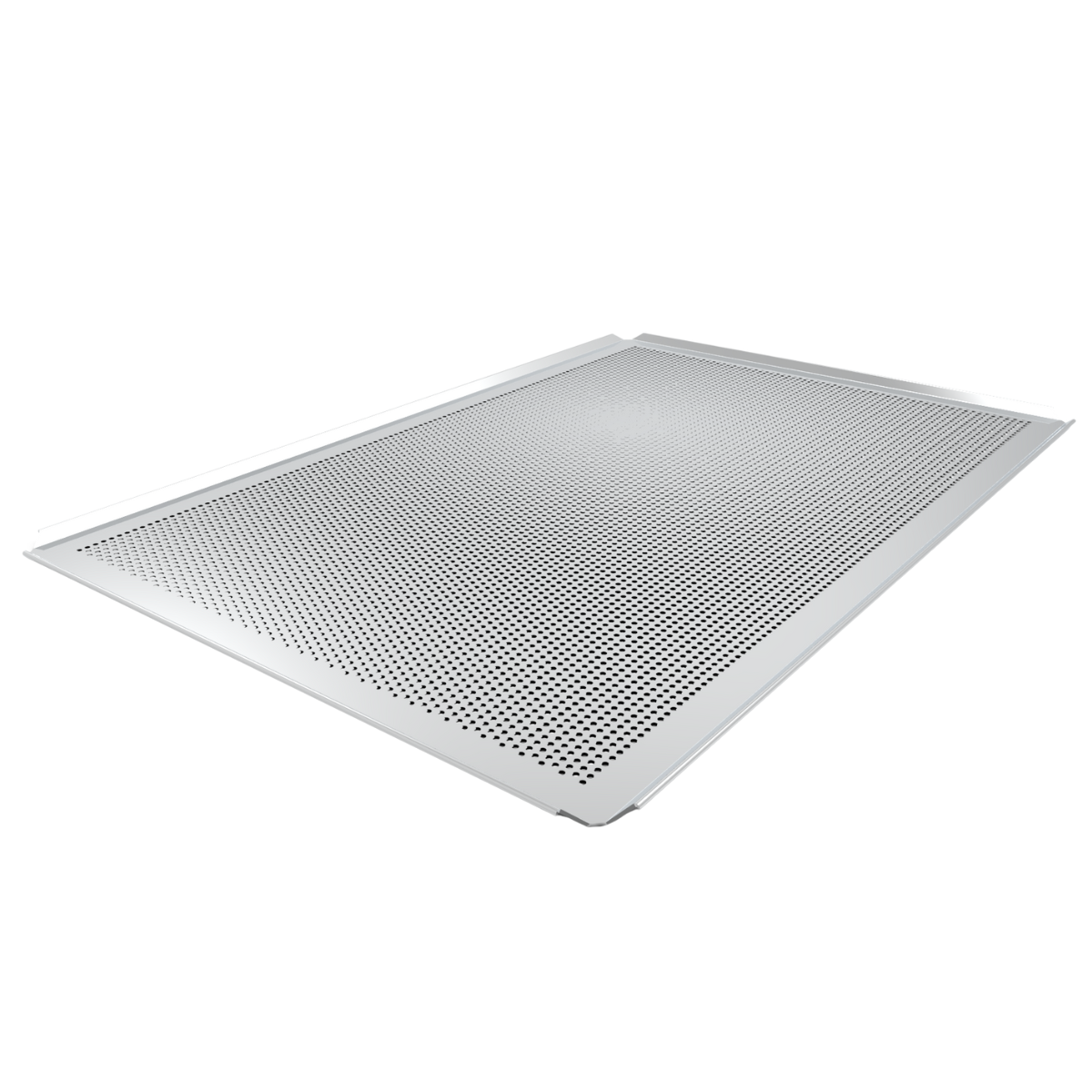 Blacha perforowana 60x40 cm, 4 ranty, aluminium – widok z góry