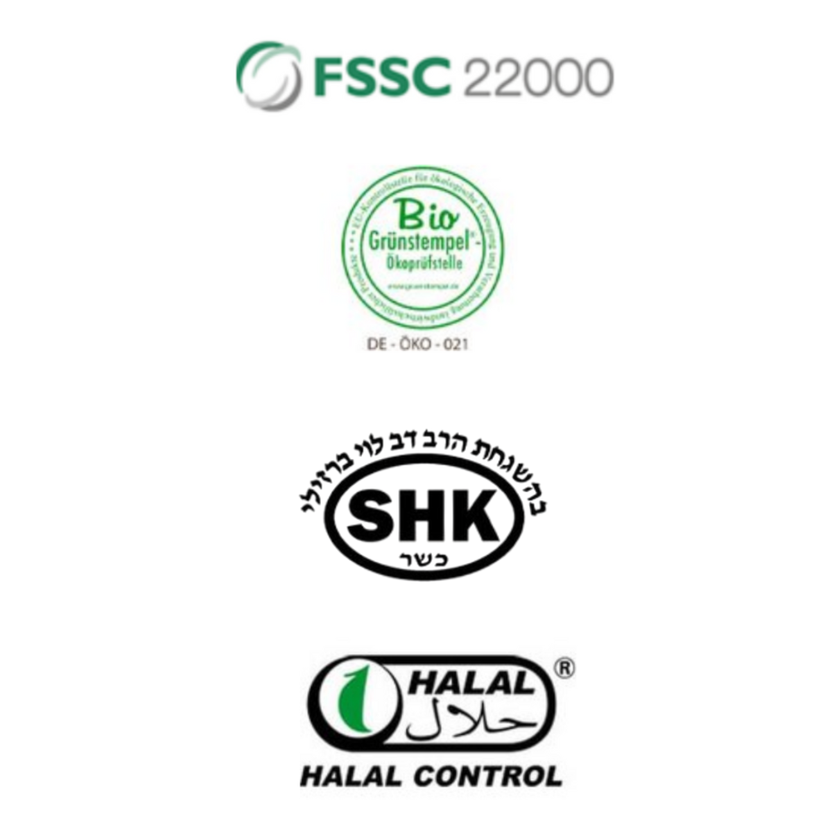 Certyfikaty DÜBÖR - HACCP, IFS, Kosher, Halal
