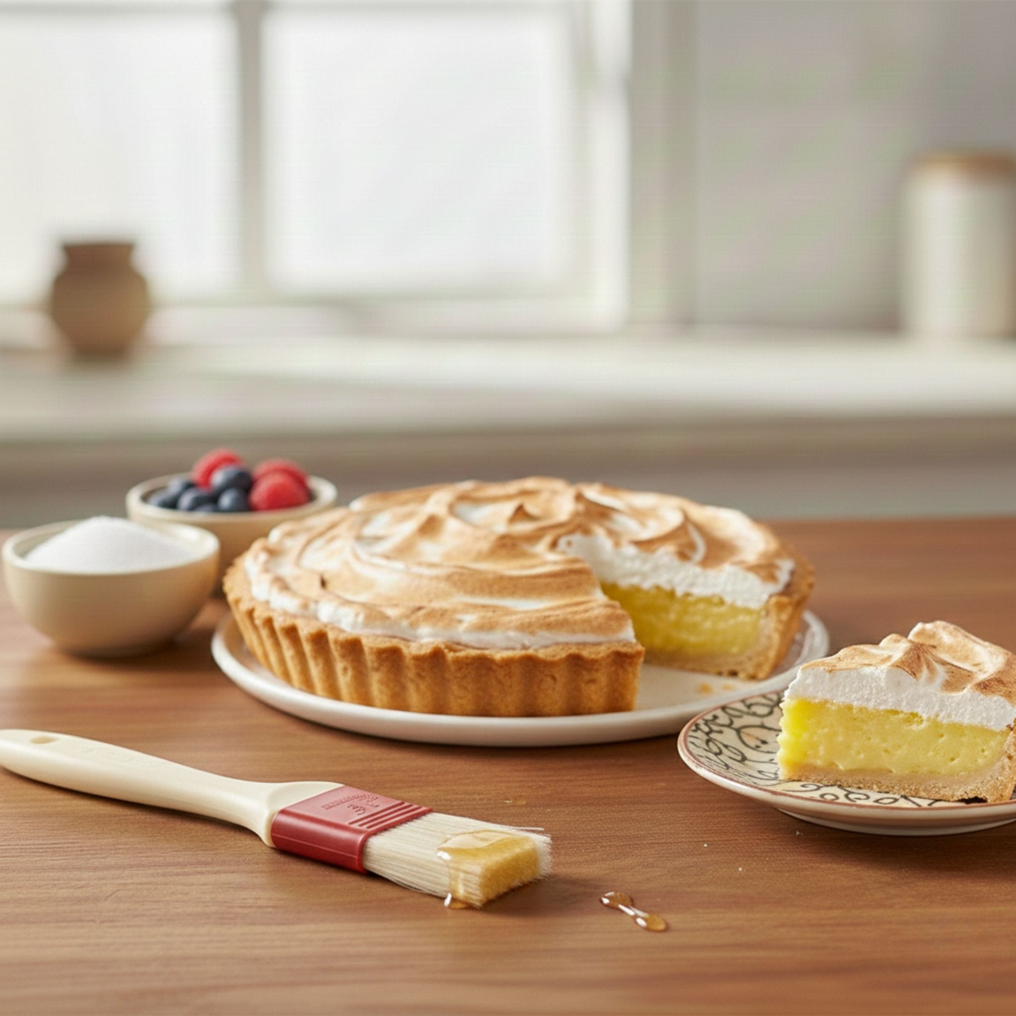 Pędzel cukierniczy 3.8 cm (1.5"") naturalne włosie długość całkowita 20.5 cm włosie 7.5 cm - cechy