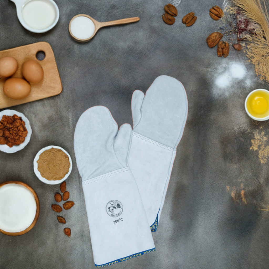 Rękawice piekarnicze 1-palcowe skórzane 45 cm