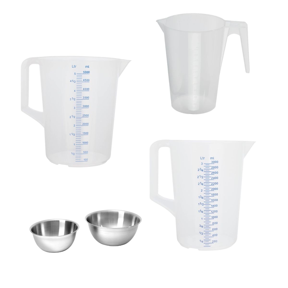 Pojemniki i przechowywanie w piekarni — kosze, miarki, miski