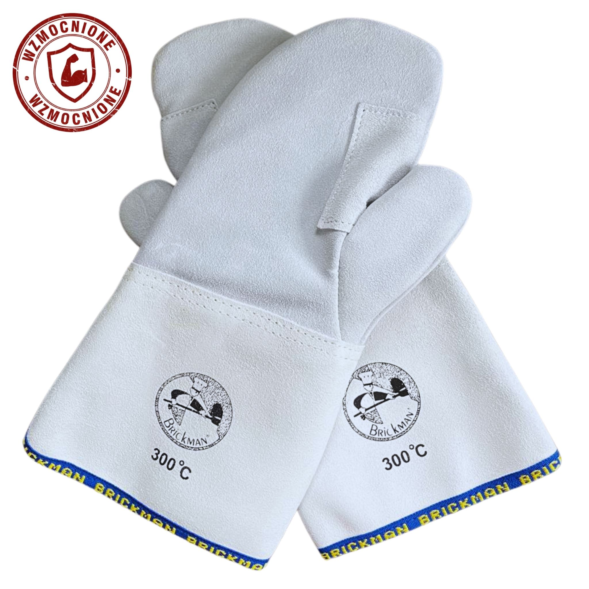 Rękawice piekarskie 1-palec WZMOCNIONE 36 cm do +300°C Skórzane